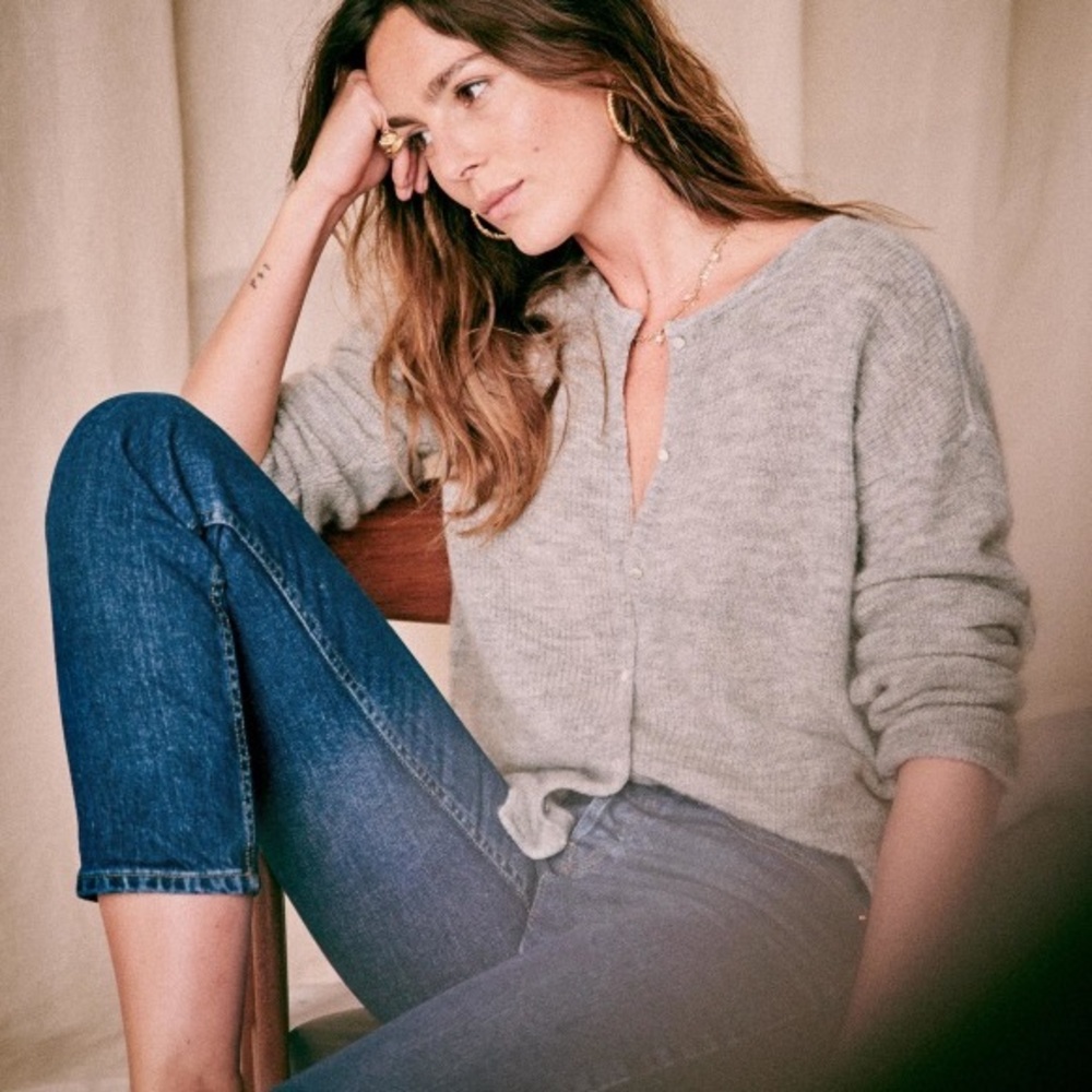 Sezane Gaspard Jumper Sweater in Gray